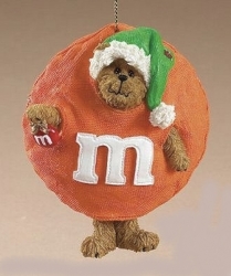 ORANGE M&M Peeker Resin Ornament